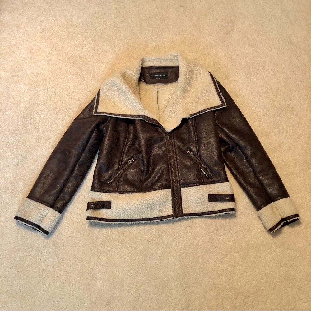 Vintage Members Only Sherpa Brown Jacket